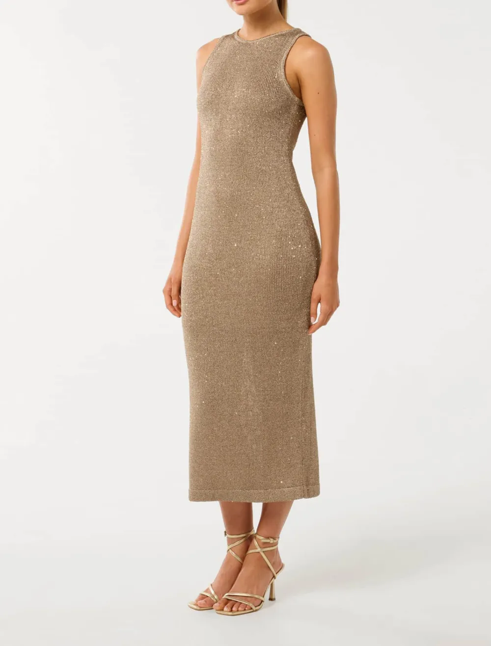 Rio Sequin Metallic Knit Dress