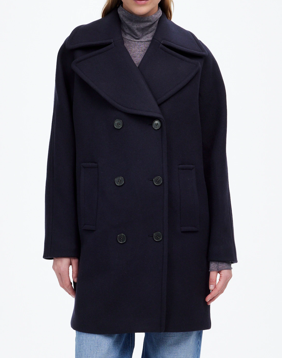 Oversized-Collar Peacoat Fabric