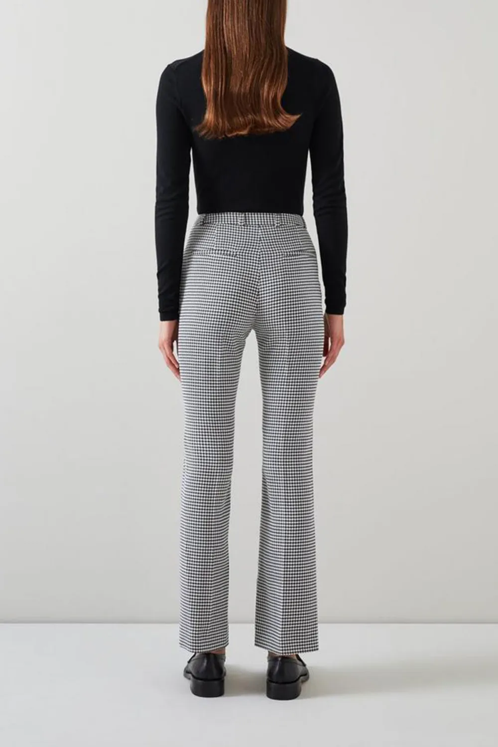 Laurie Black & Cream Houndstooth Bootcut Trouser