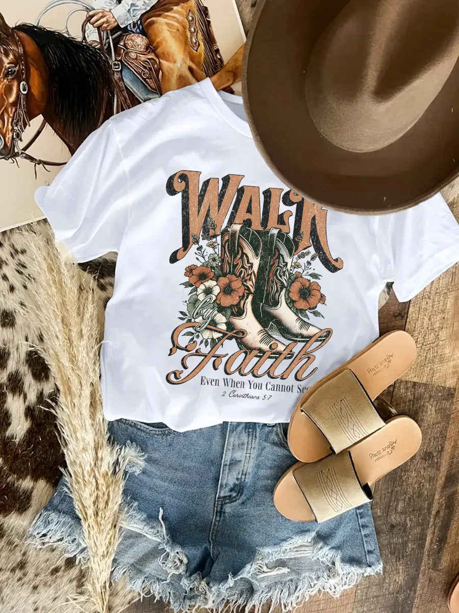 Wander The Desert Heather Peach Graphic T-shirt