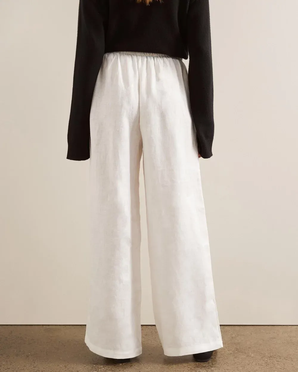 Drawstring Waist Relaxed Linen Pants