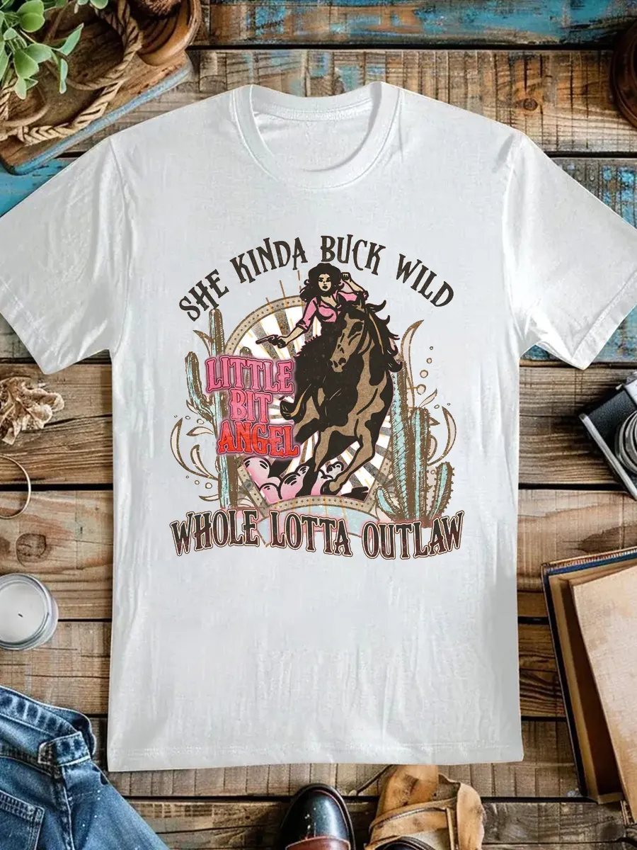 She Kinda Buck Wild Cowgirl T-shirt