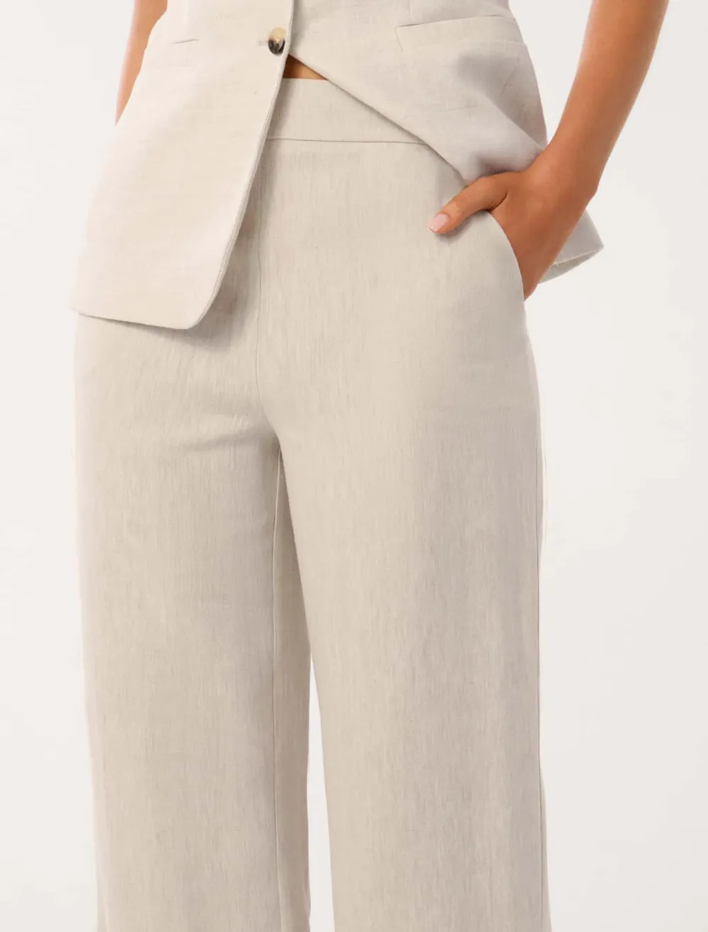 Martha Linen Wide-Leg Pants