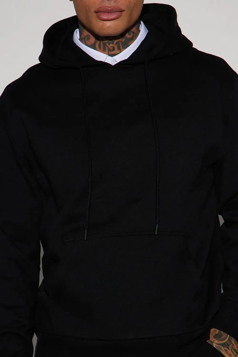 Kangaroo Pocket Hoodie - Black