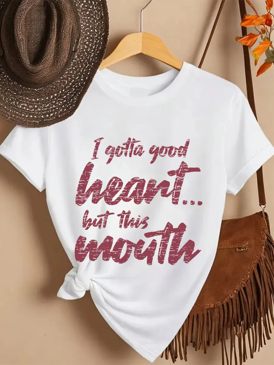 I Gotta Good Heart But This Mouth Graphic Tee