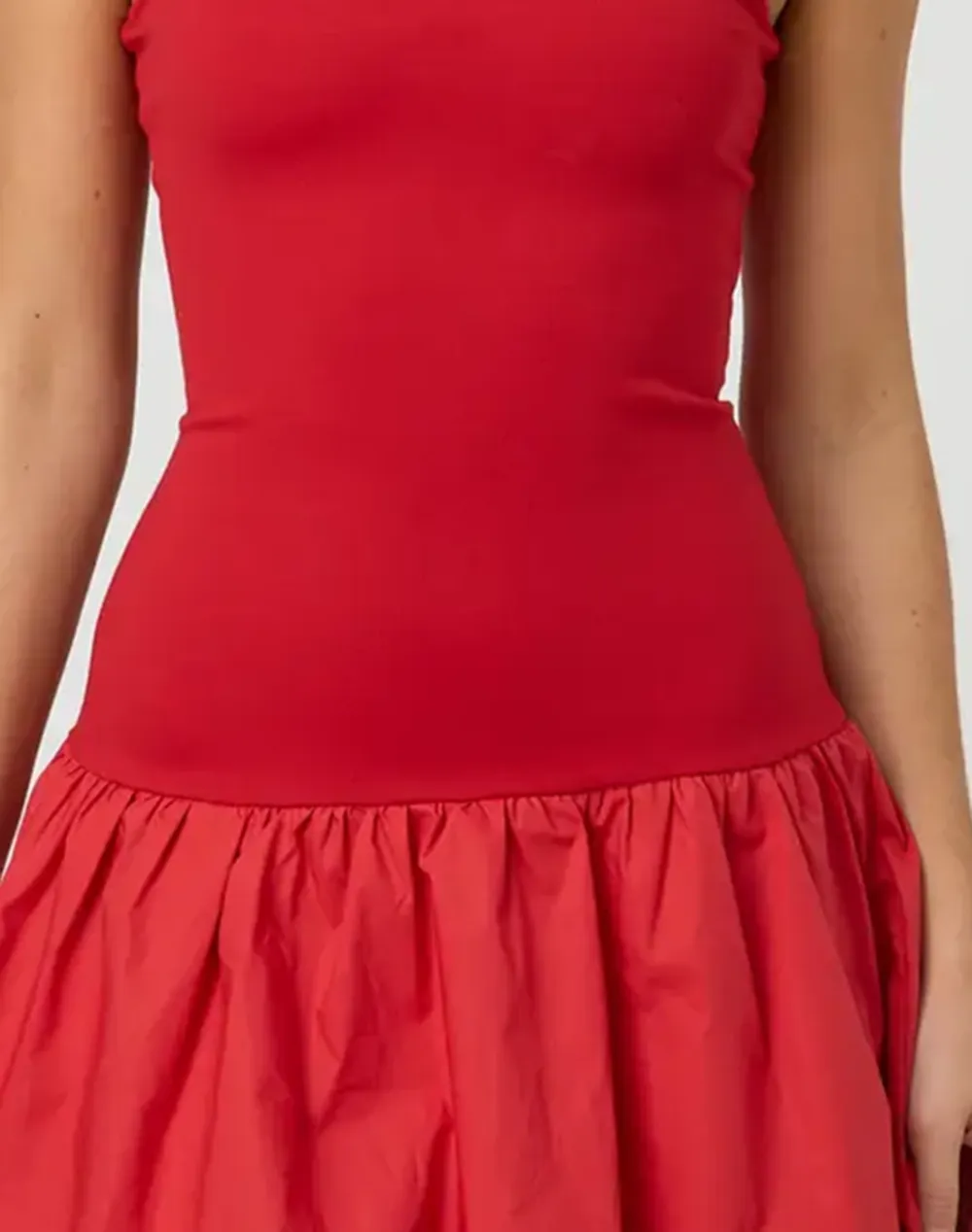 Strapless Bubble Hem Mini Dress