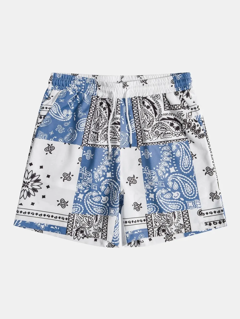 Paisley Print Drawstring Shorts