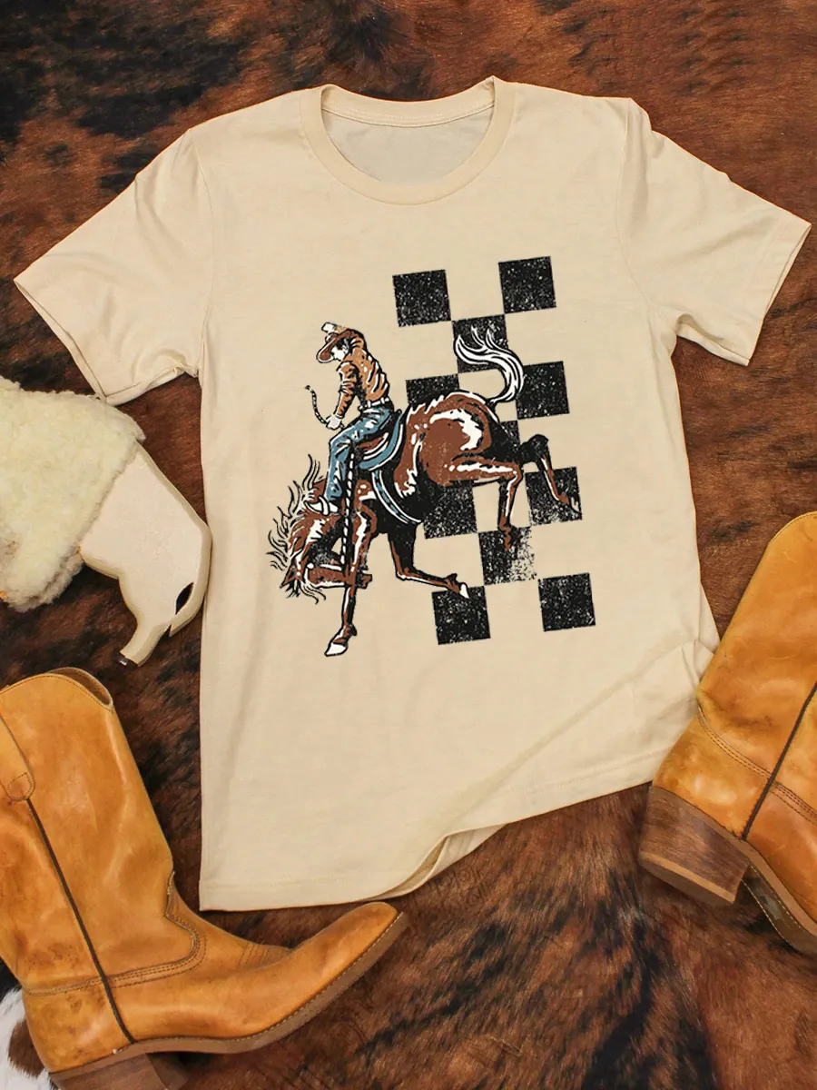 Checkered Mustang T-shirt