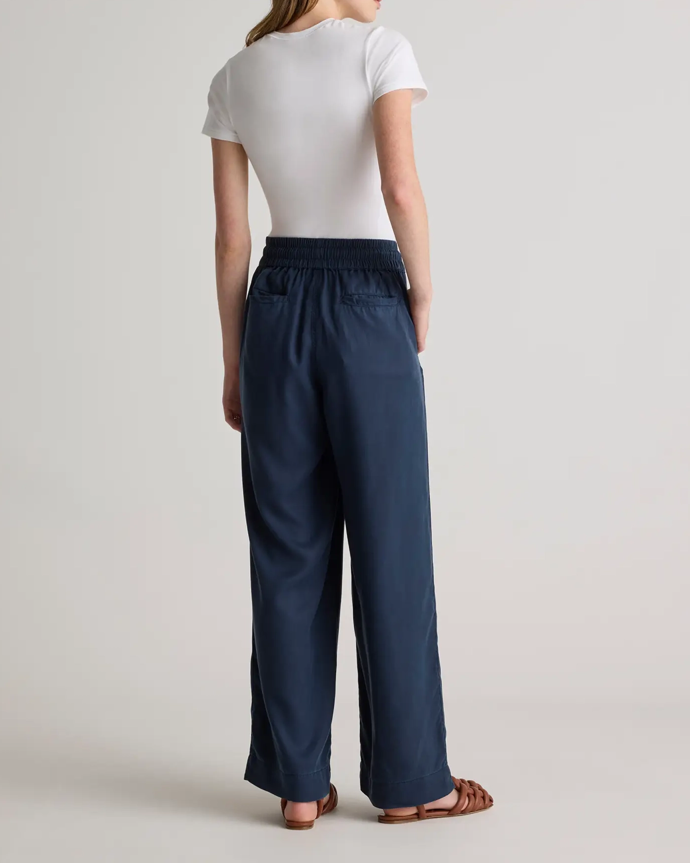 Vintage Wash Tencel Wide Leg Pants