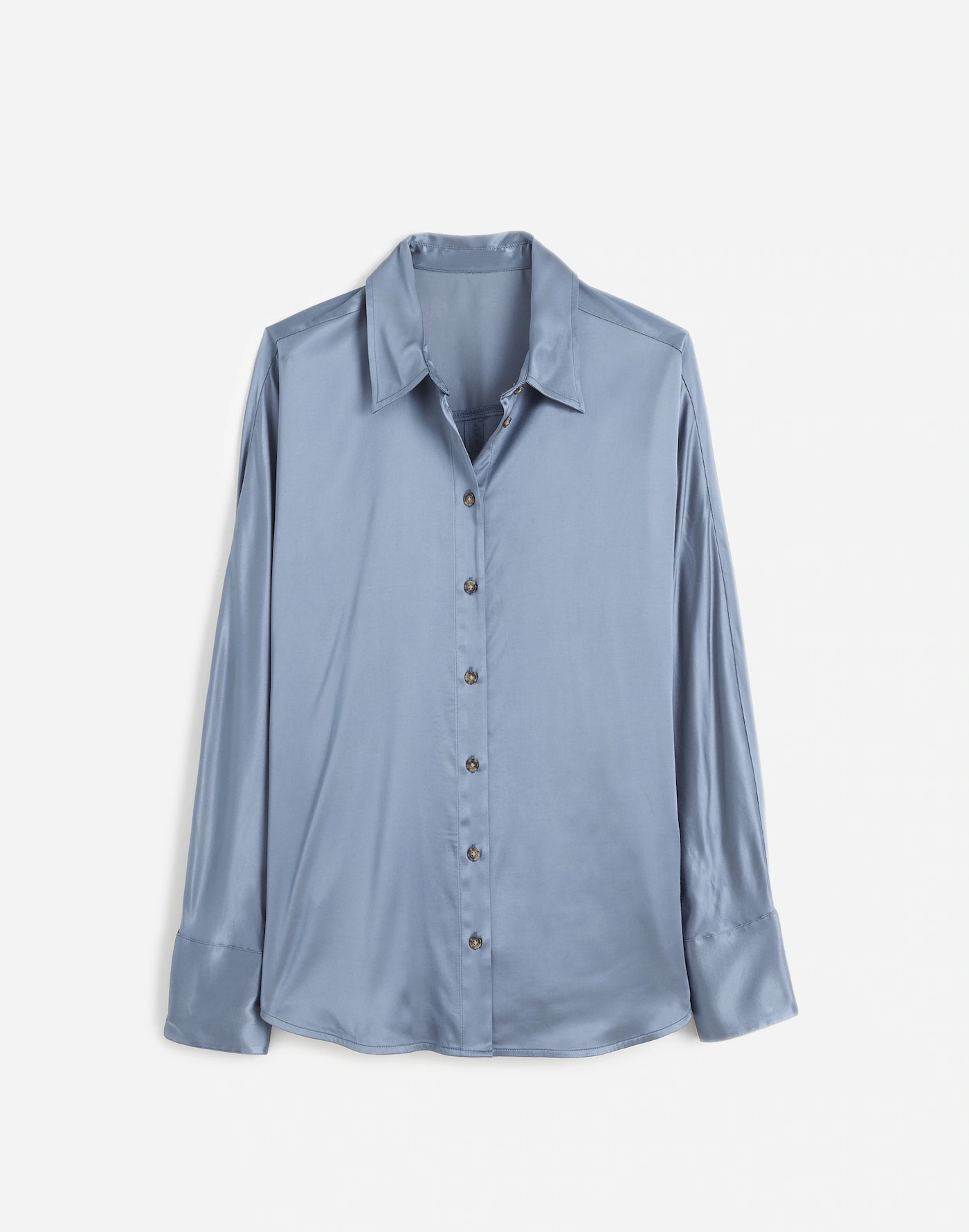 Relaxed Button-Up Shirt in Satin