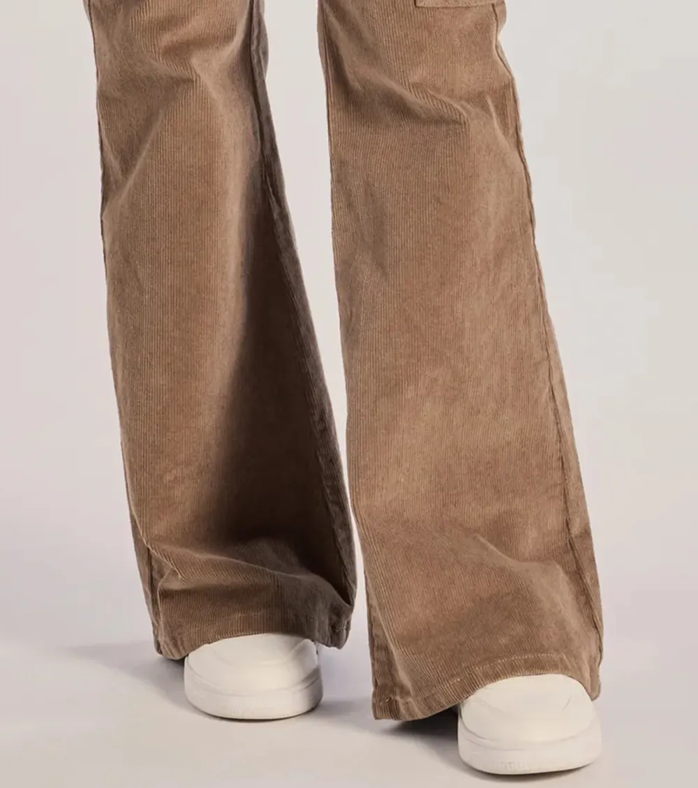 Effortless And Cool Corduroy Cargo Flare Pants