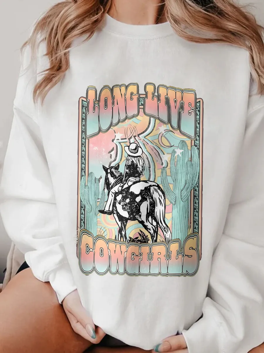 Vintage Country Music Cowgirl Sweatshirt