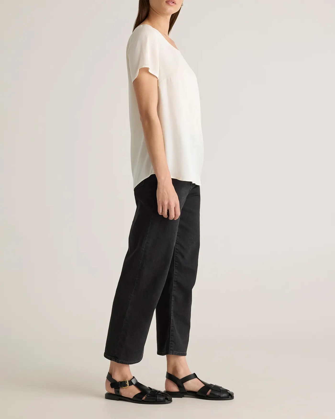 Washable Stretch Silk Tee