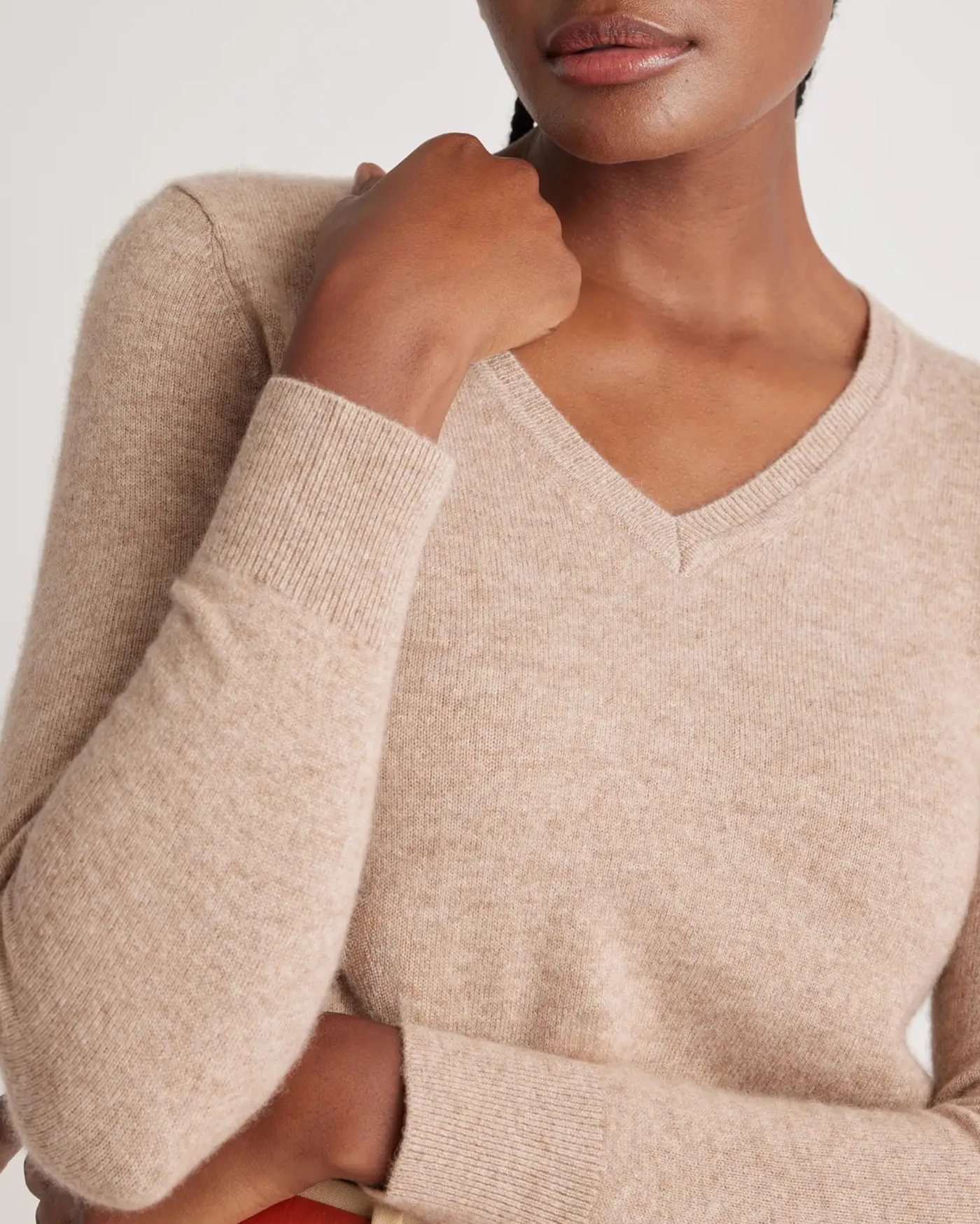 V-Neck Mongolian Cashmere Sweater