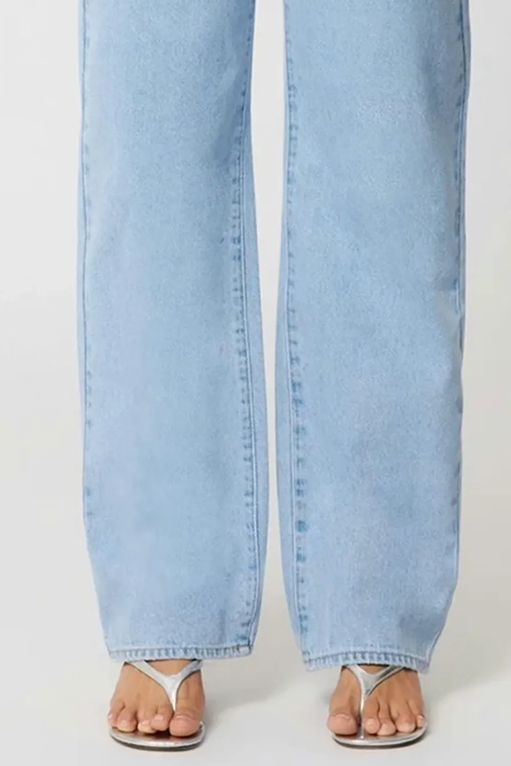 Carrie Kendall Light Blue High Wide Jean