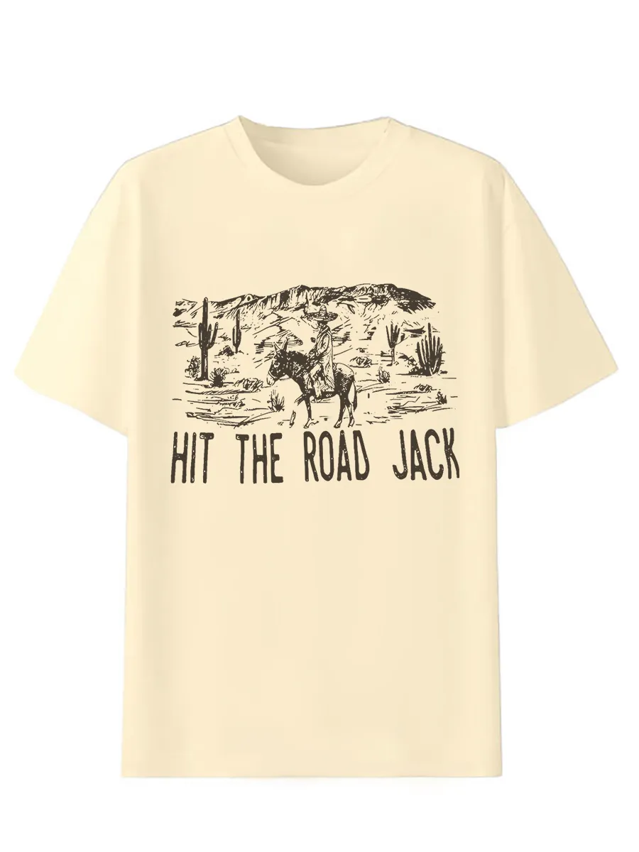 Hit The Road Jack Pattern T-shirt