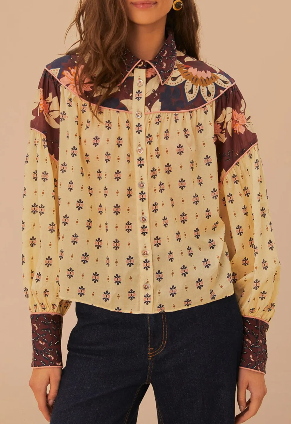 Long-Sleeved Printed Casual Shirt