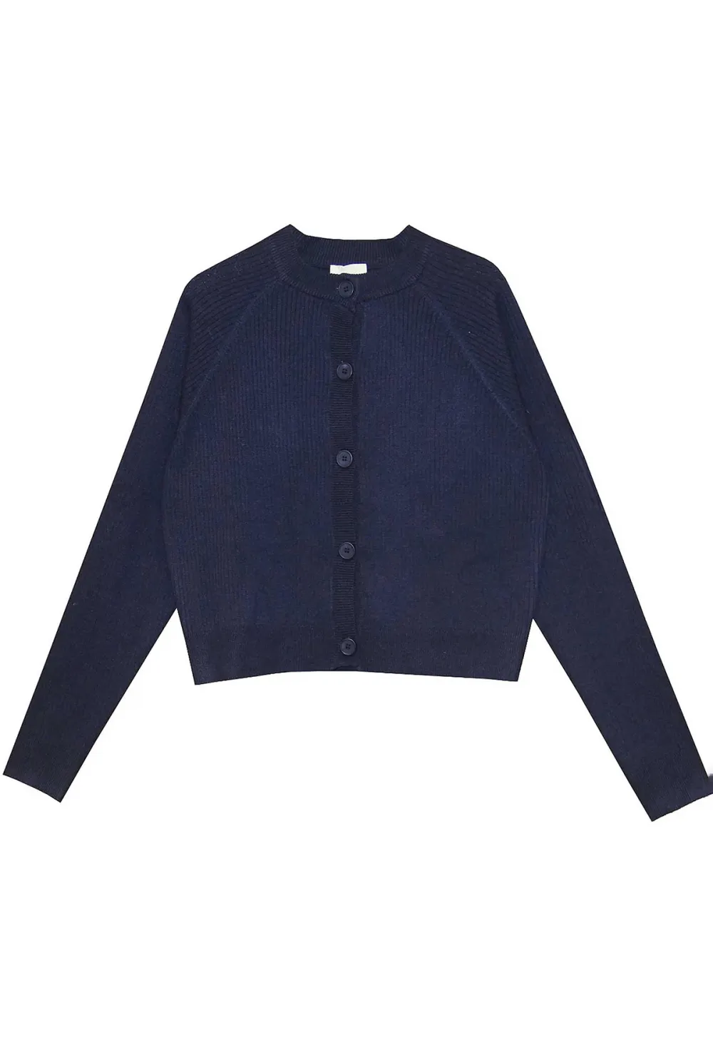 Navy Long-Sleeved Classic Cardigan