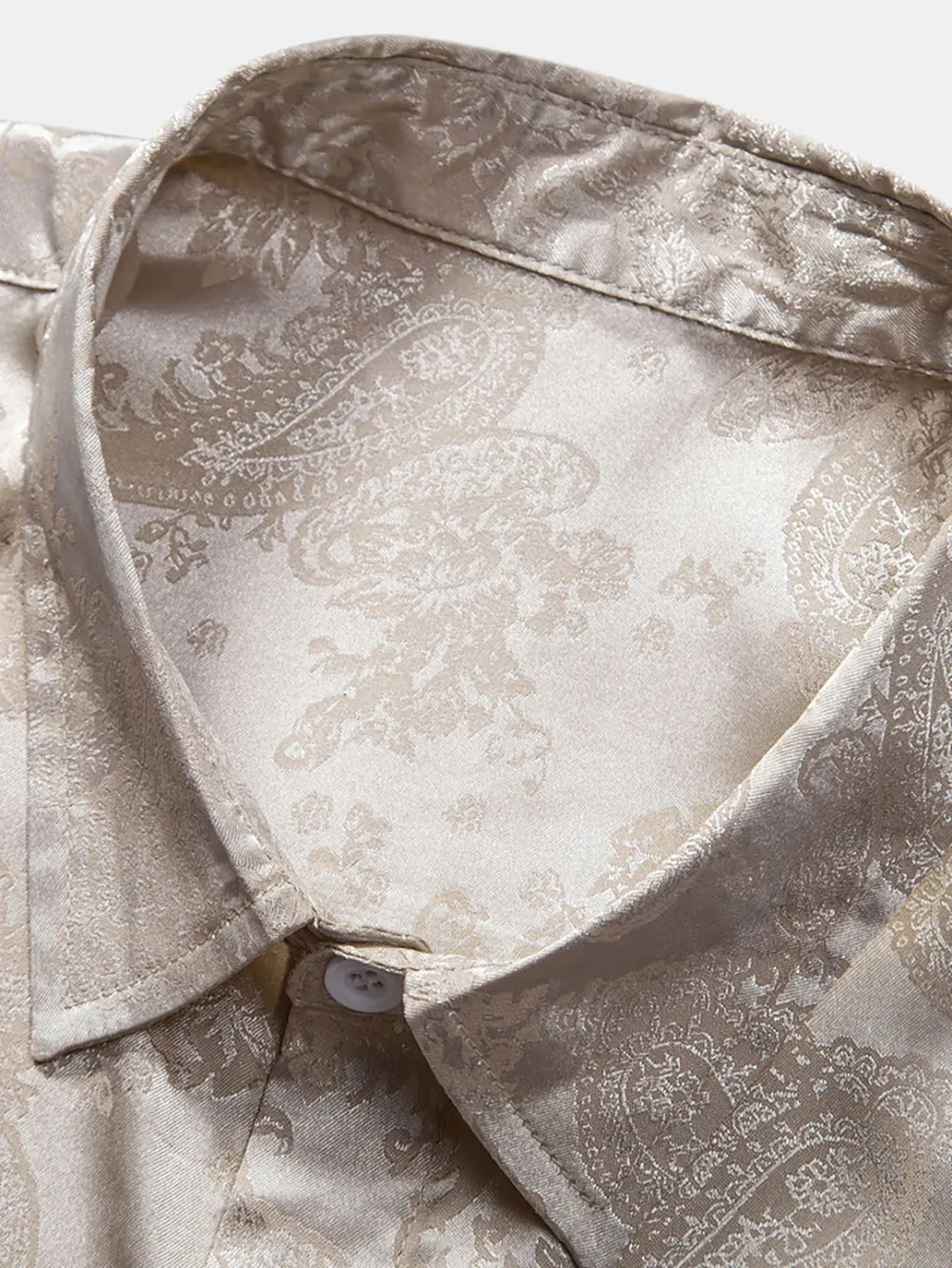 Paisley Print Satin Shirt