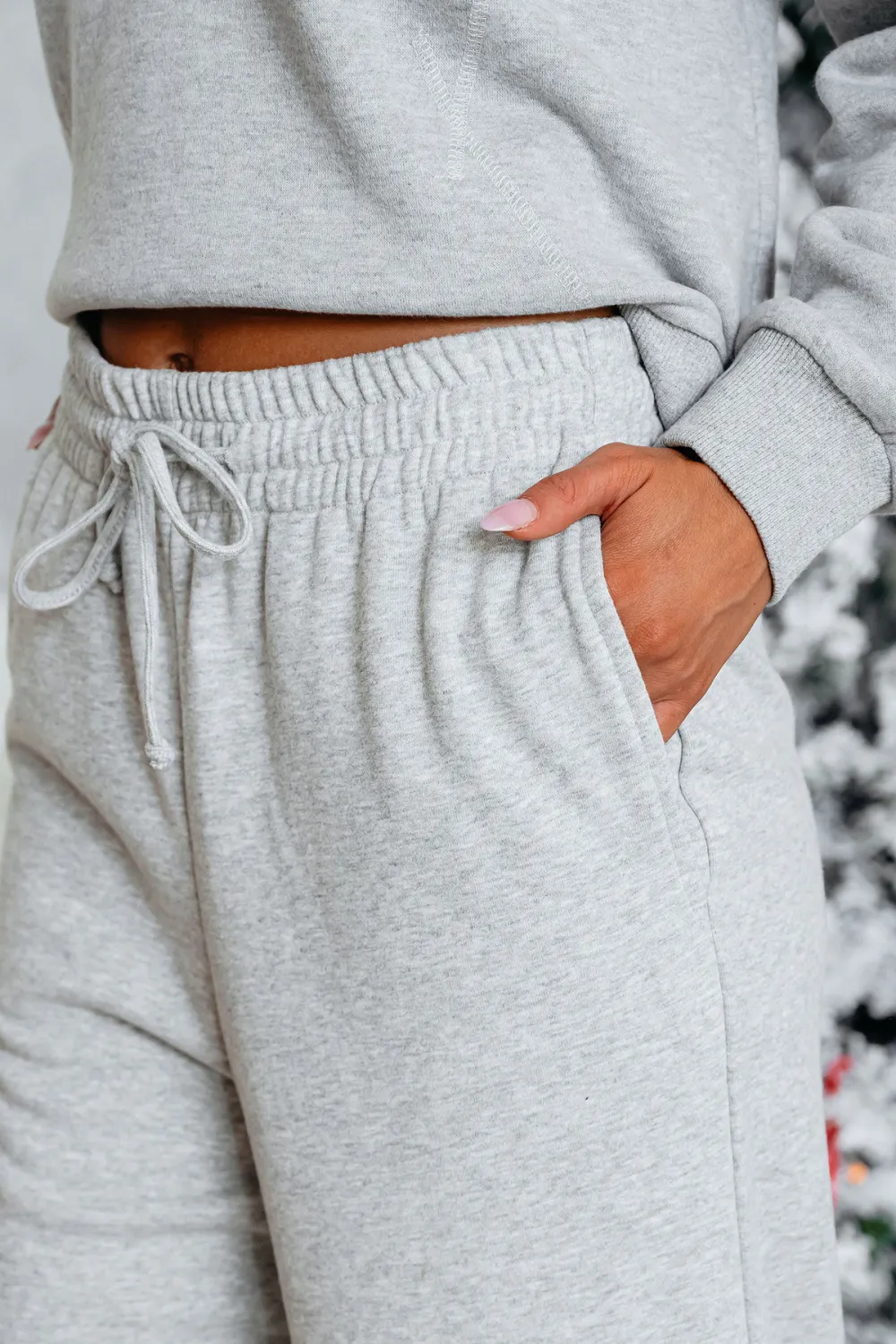 Comfort Lounge Grey Wide Leg Sweatpants