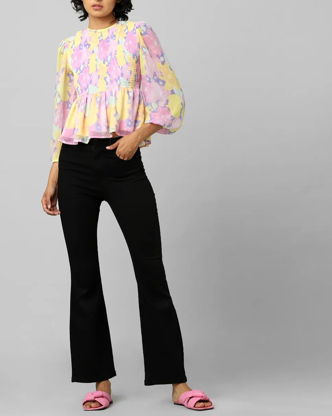 Multi-Colour Floral Print Top