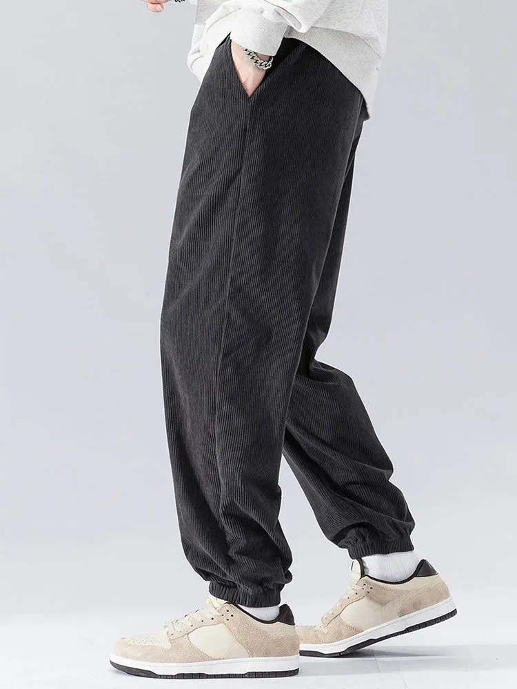 Drawstring Corduroy Joggers