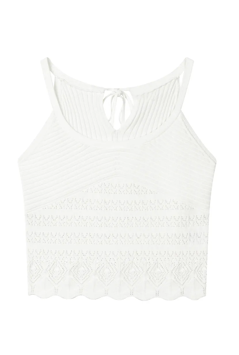 Deidre Knit Top - White