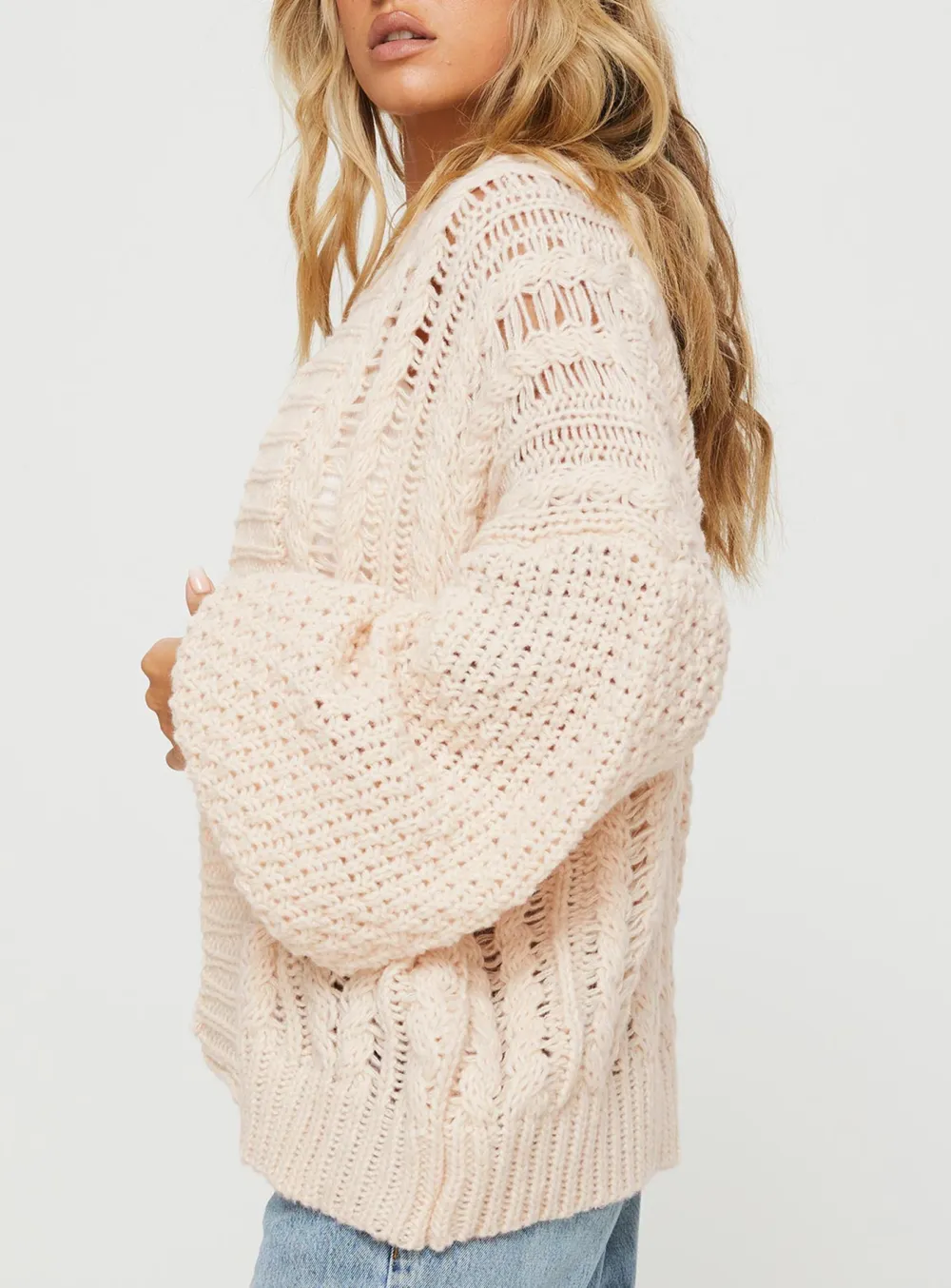 Abner Cable Cardigan Cream