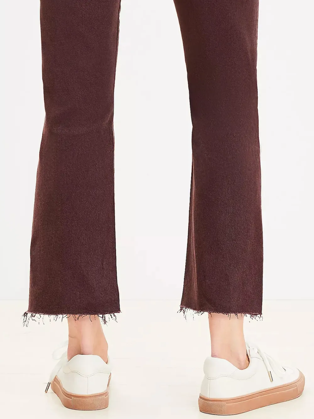 Fresh Cut High Rise Kick Crop Jeans in Plum Raisin