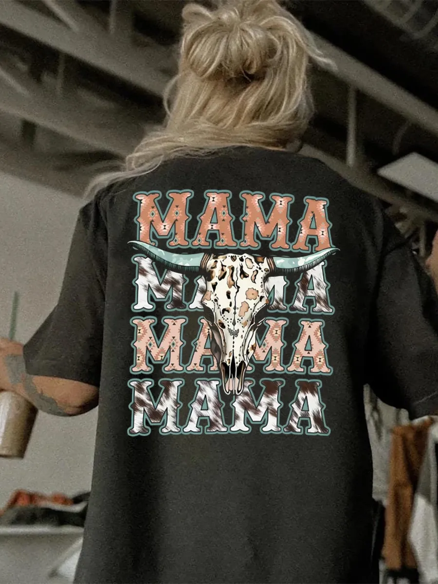 MAMA MAMA Western Pattern T-shirt