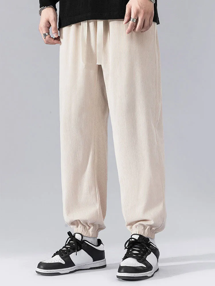 Drawstring Corduroy Joggers