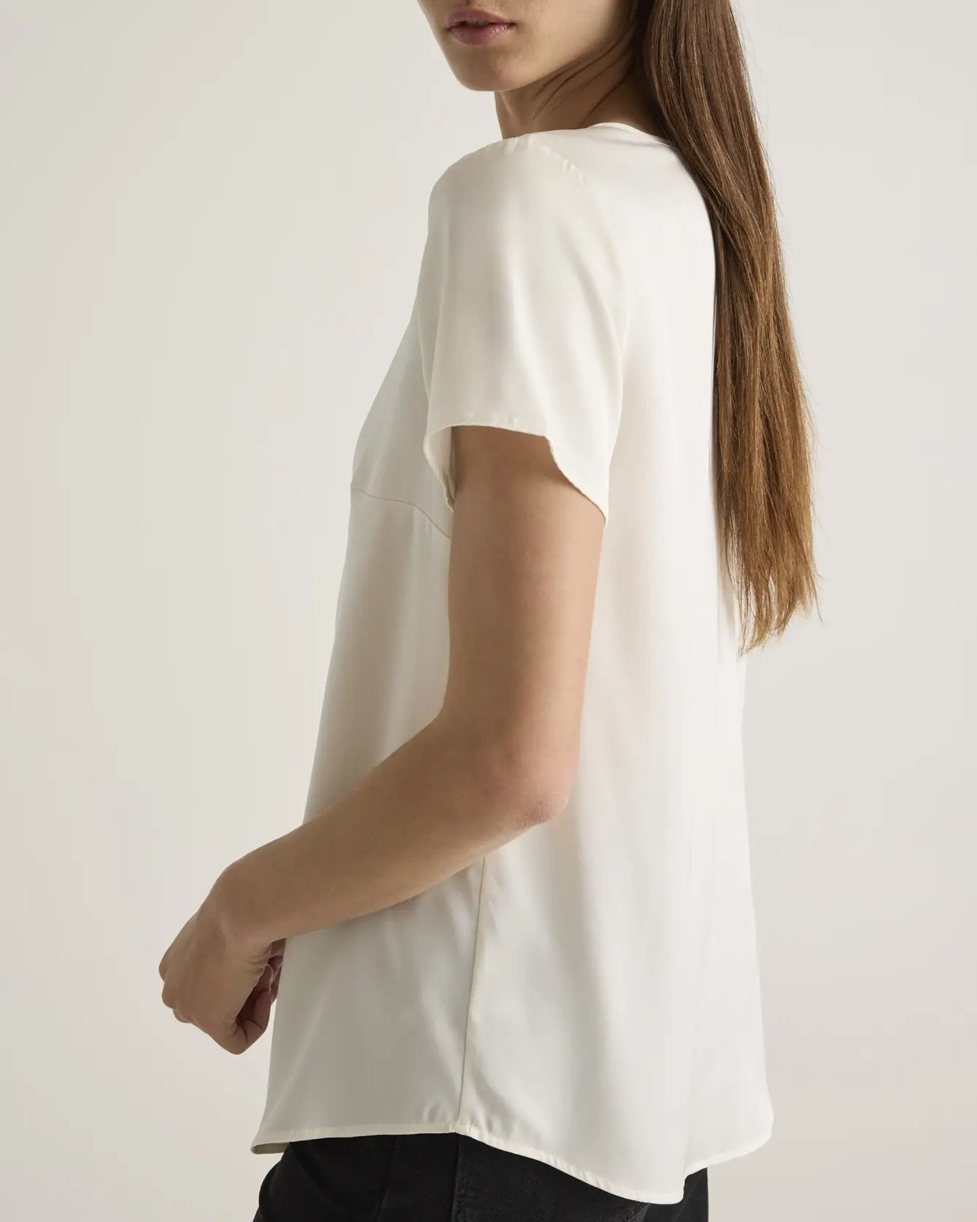 Washable Stretch Silk Tee