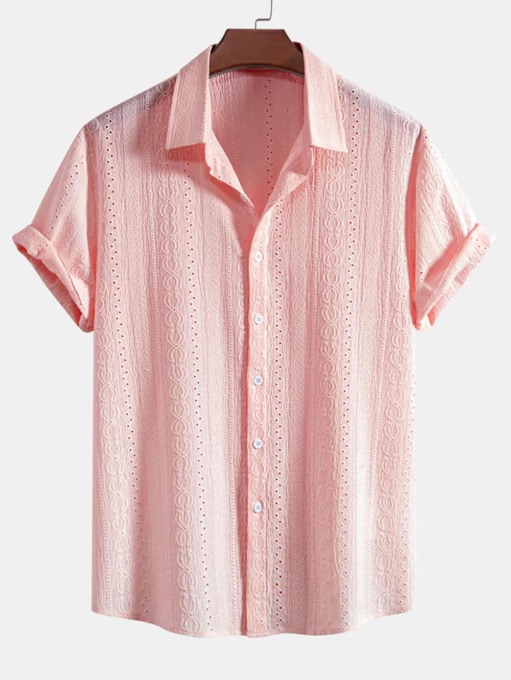 Textured Button Up Shirt