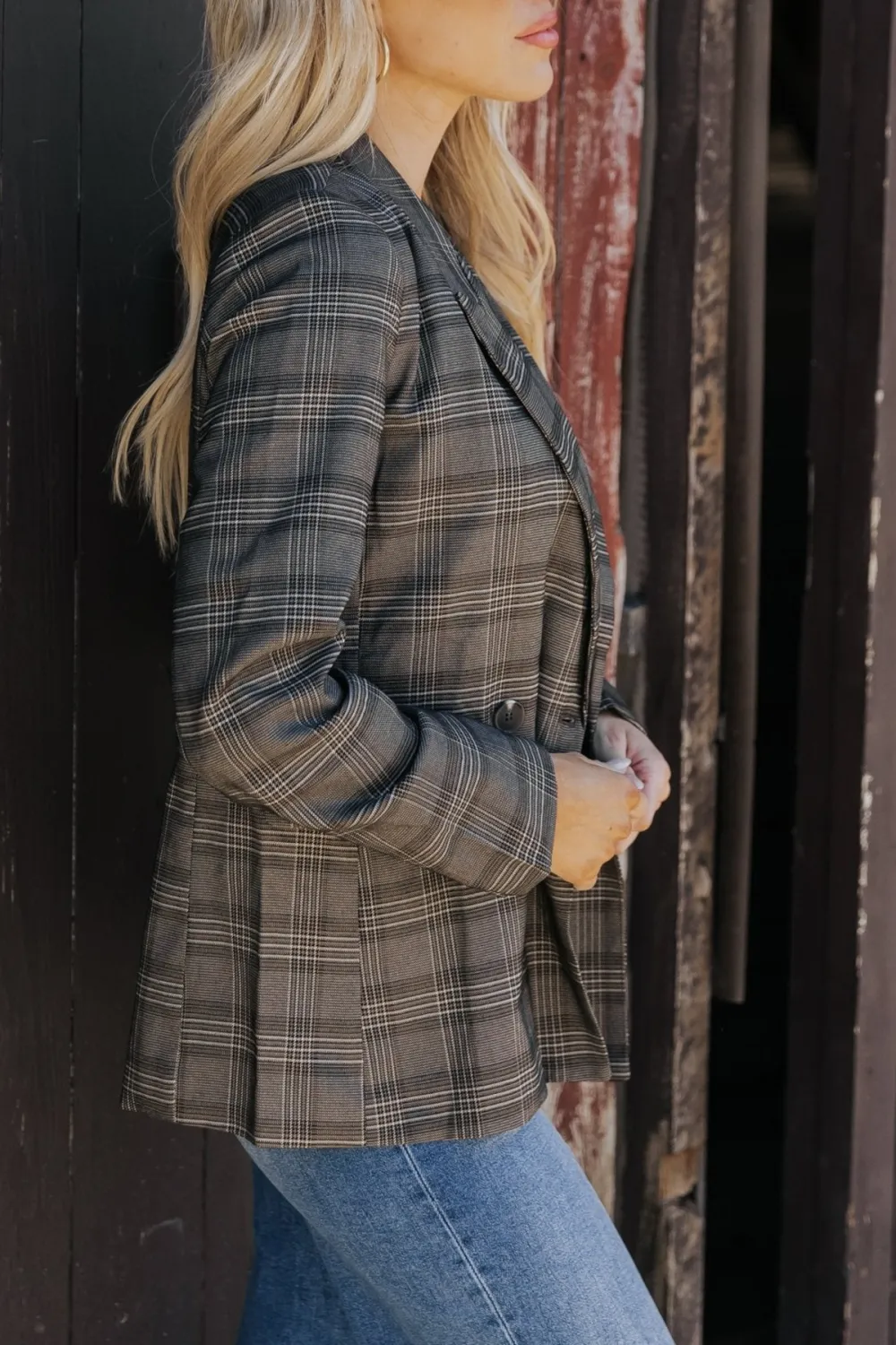 Charcoal Plaid Blazer