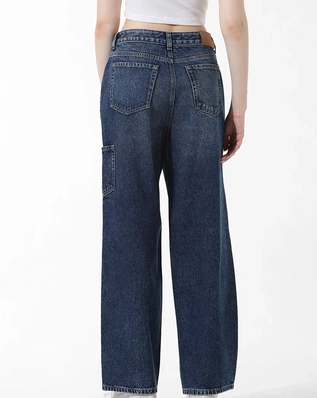 Dark Blue High Rise Carpenter Jeans