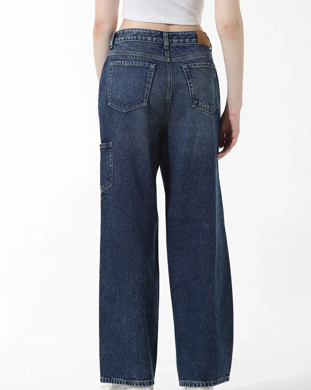 Dark Blue High Rise Carpenter Jeans