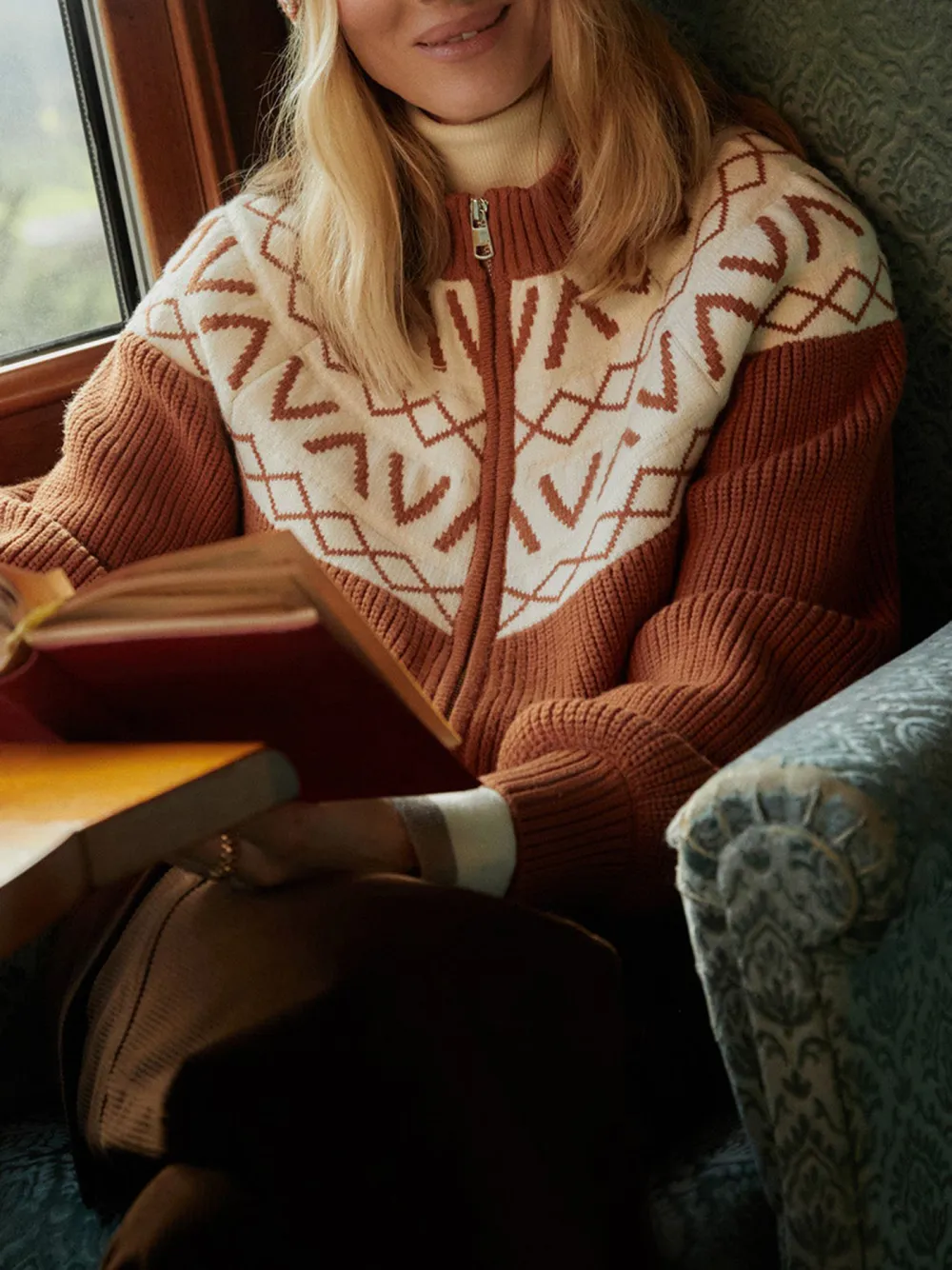 Alys Fair Isle Knit Jacket