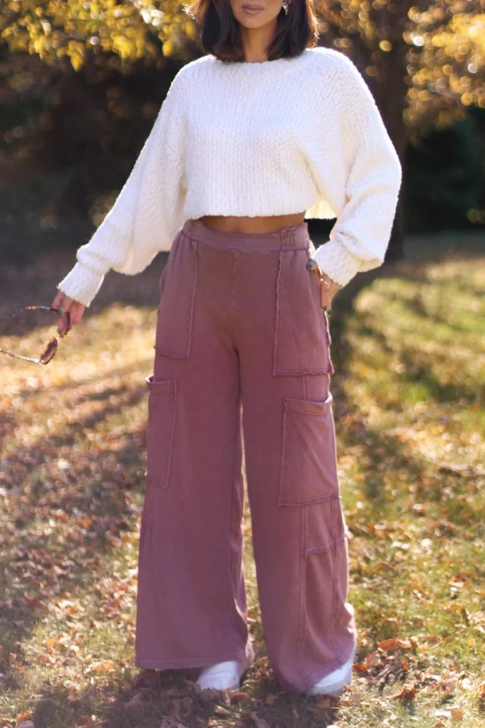 Comfy Casual Wide Leg Cargo Pants