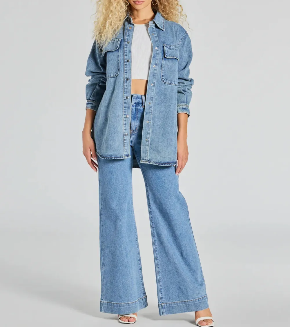 Casual Fave Button-Down Denim Shacket