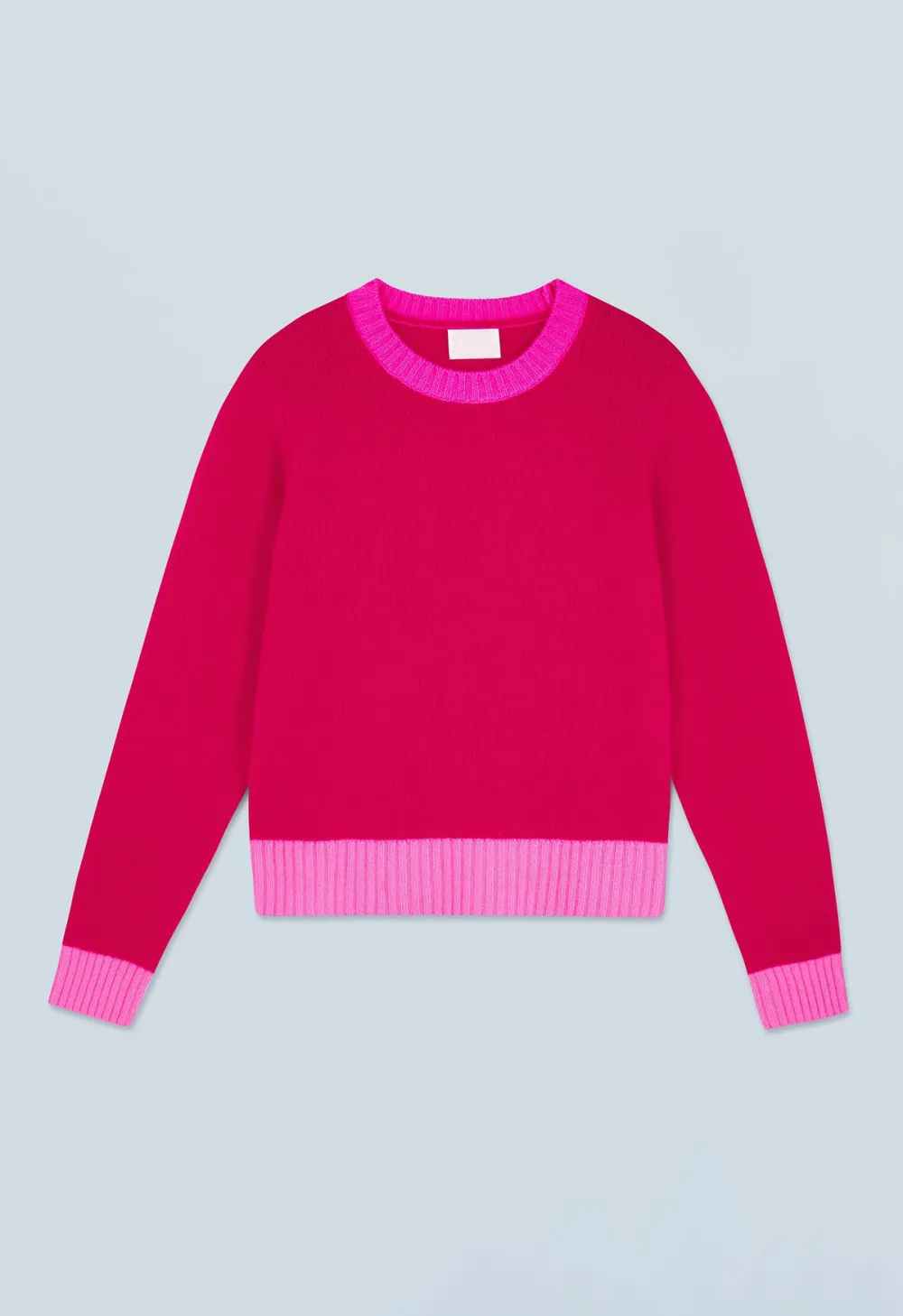 Crewneck Sweater With Contrasting Neckline