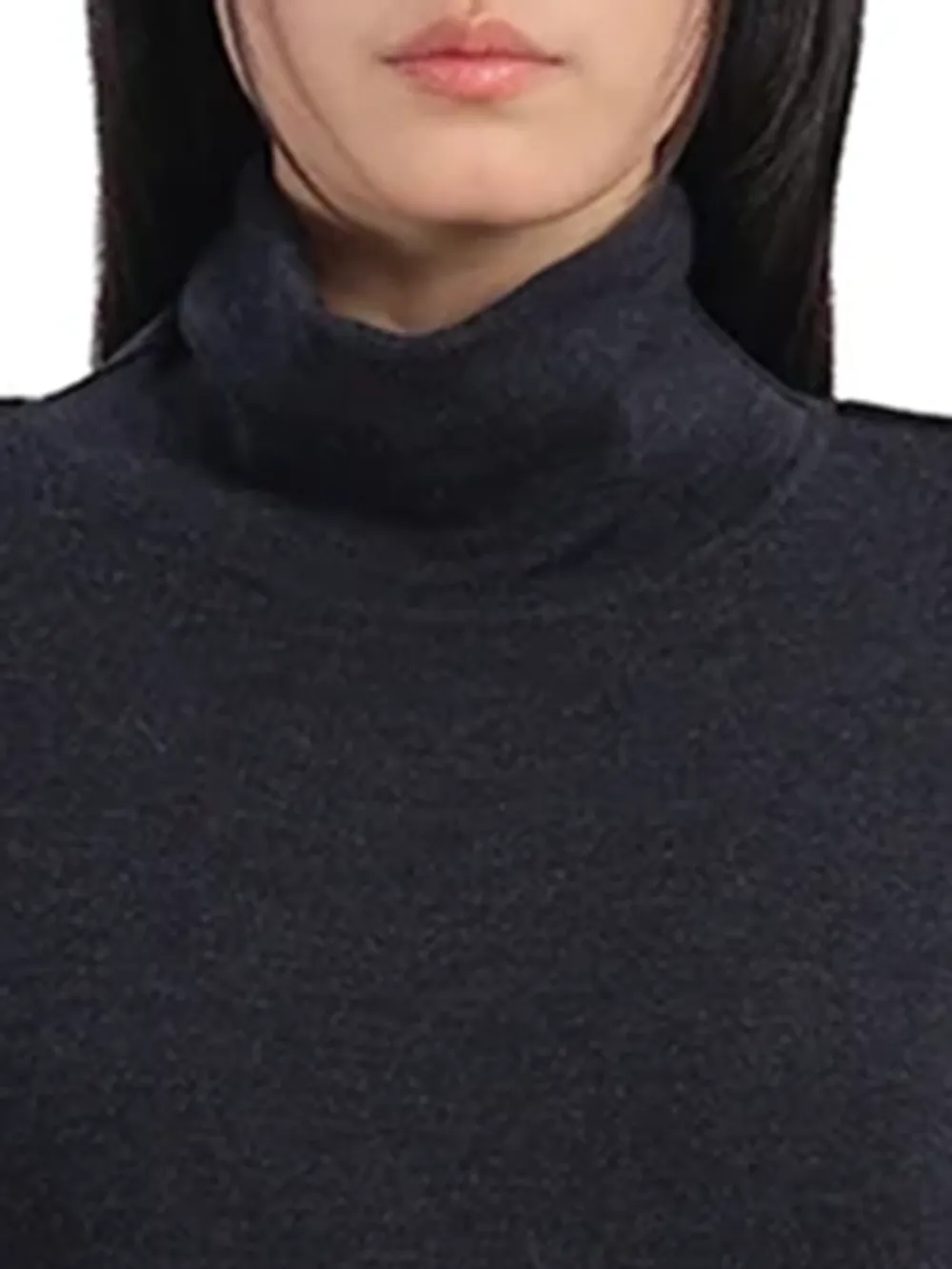 Mock-Neck Wool Tight Top