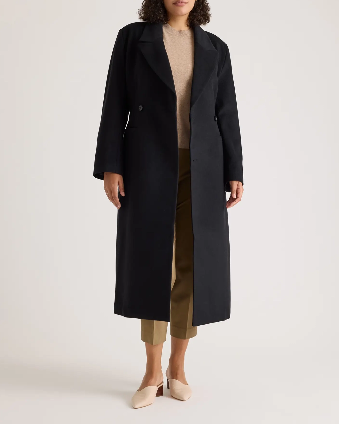 Slight Stretch Italian Wool Tailored Coat