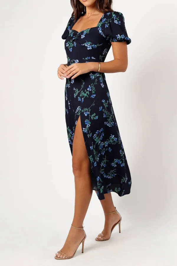 HENDRIX MIDI DRESS - MIDNIGHT BLUES