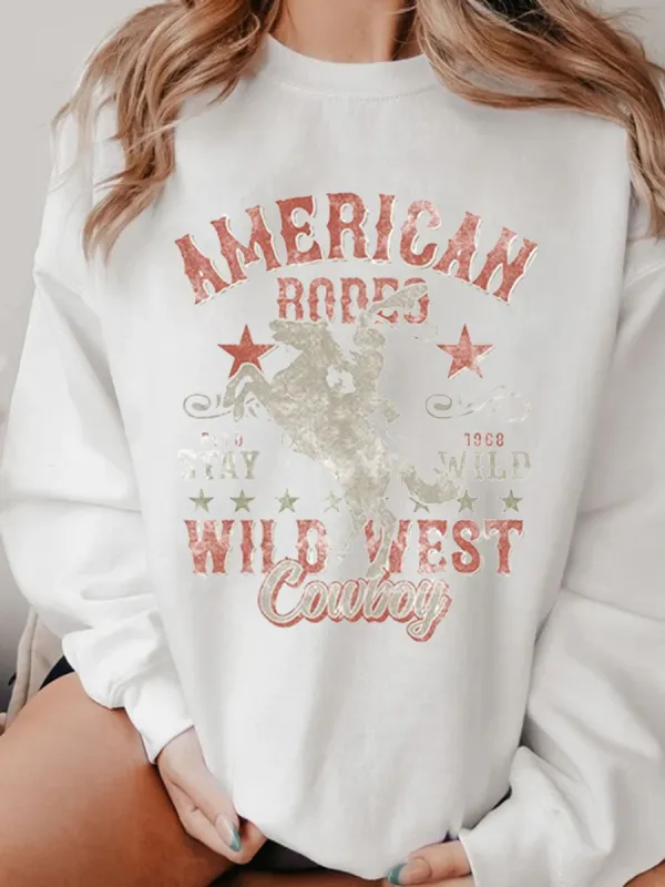 Wild West Cowboy Knight Athletic Show Pattern Sweatshirt