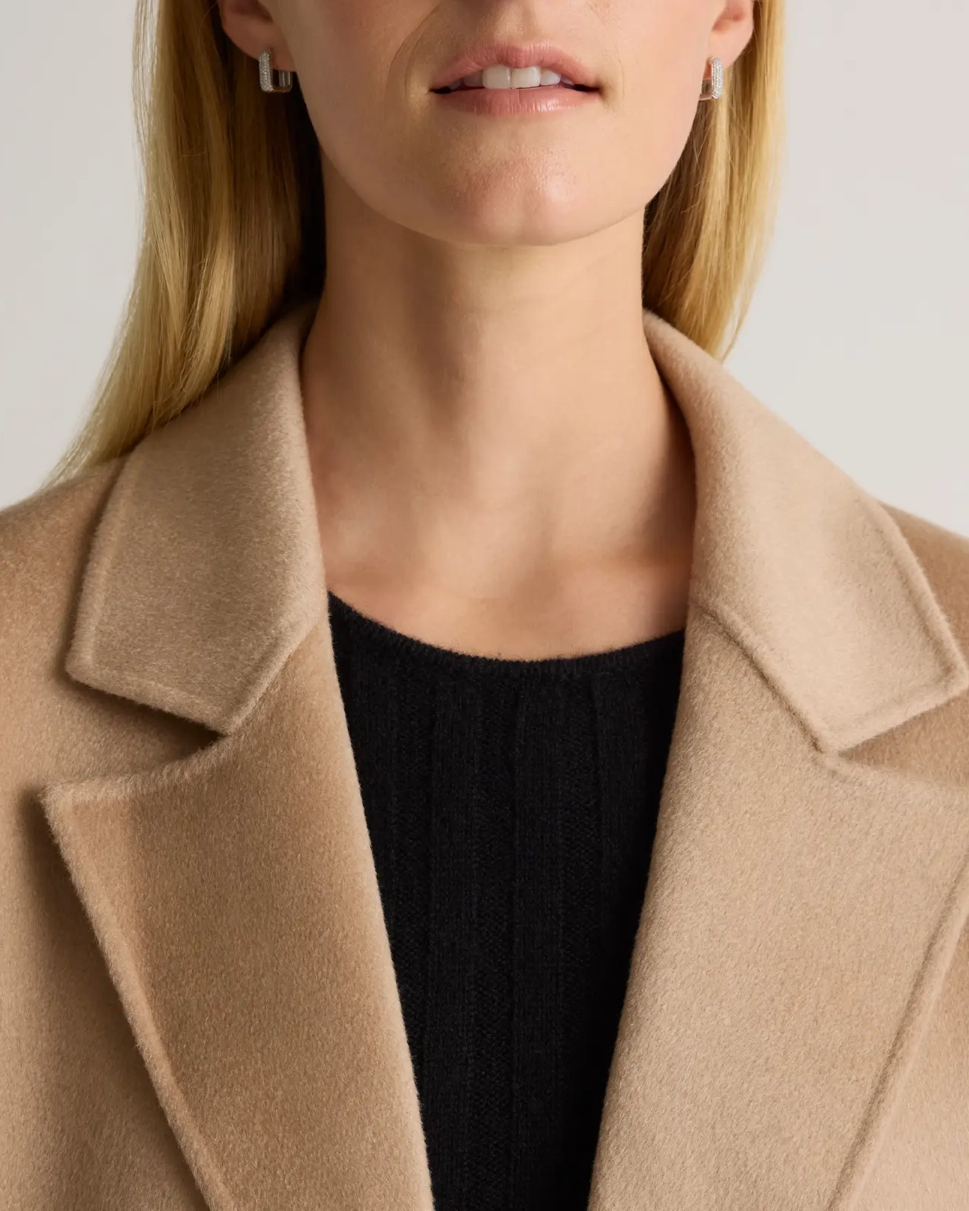 Mongolian Cashmere Double-Faced Open Blazer