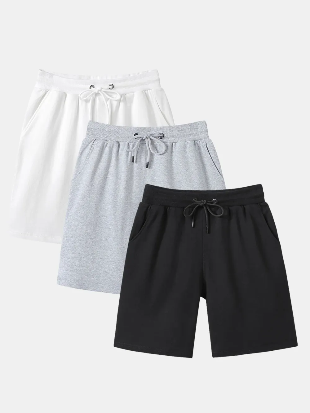 3 Pieces Mid Length Shorts