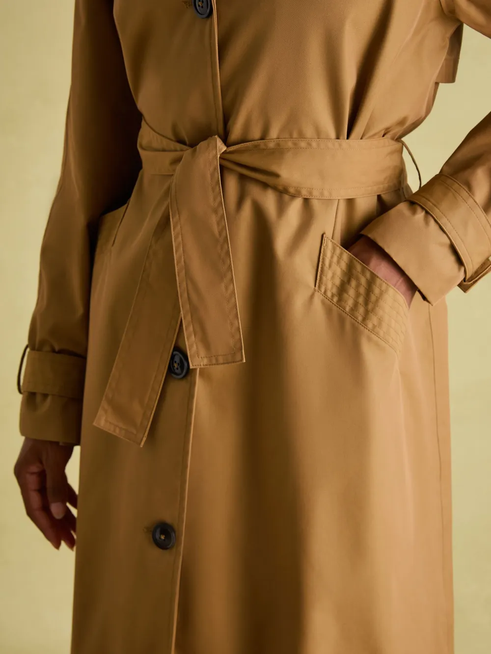 Daily Epwell Brown Waterproof Belted Trench Coat