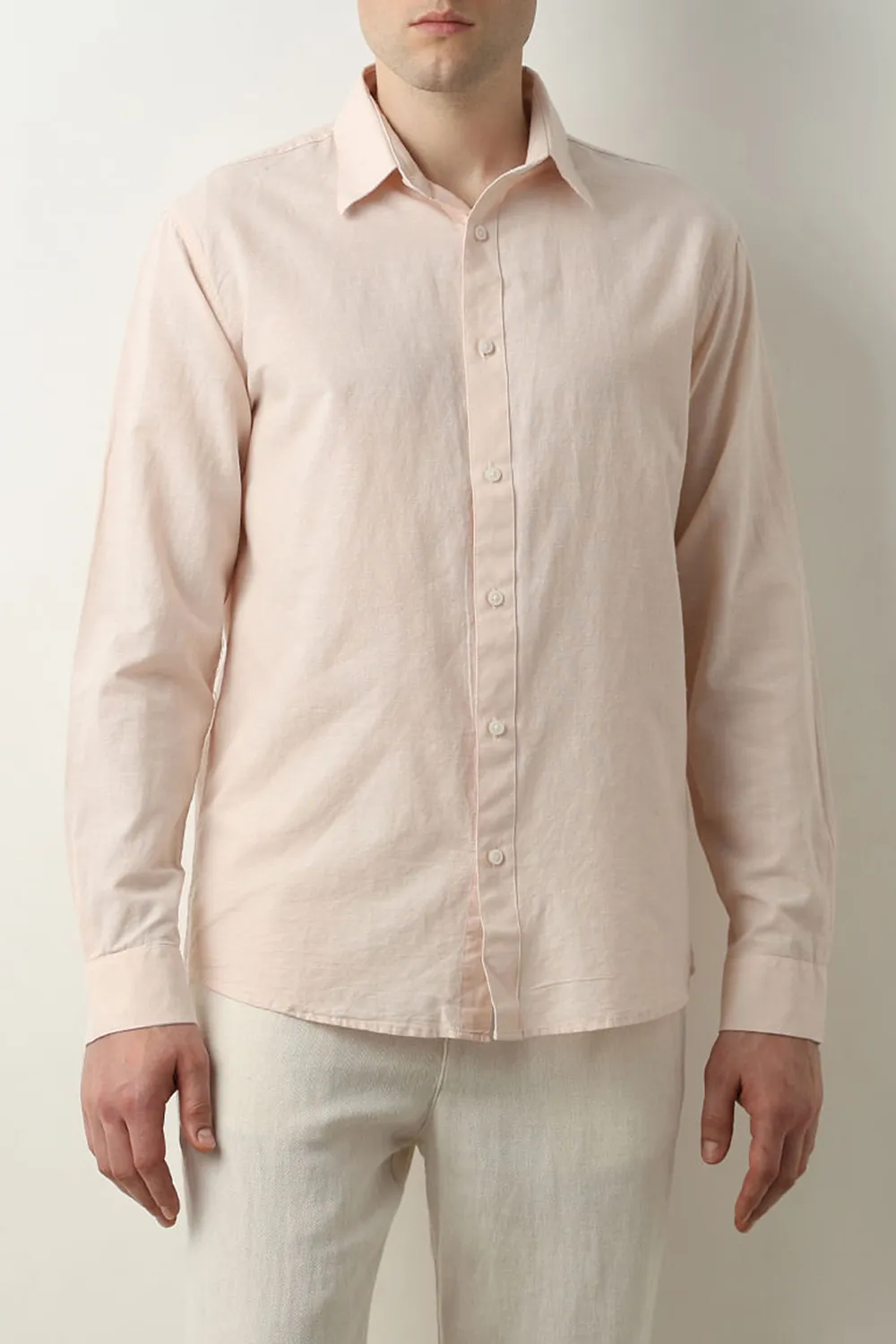 Brown Linen Full Sleeves Shirt