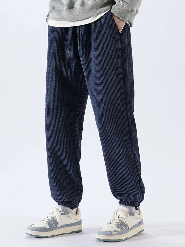 Drawstring Corduroy Pants