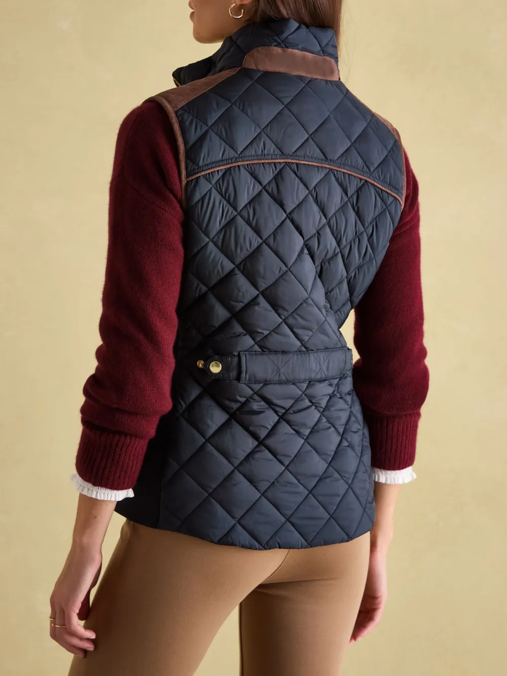 Braemar Luxe Navy Showerproof Diamond Quilted Gilet